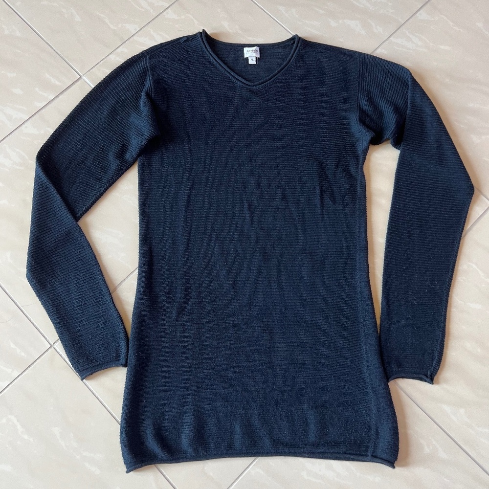 #2729 ARMANI COLLEZIONE MEN'S BLUE R-NECK SWEATER SIZE XL